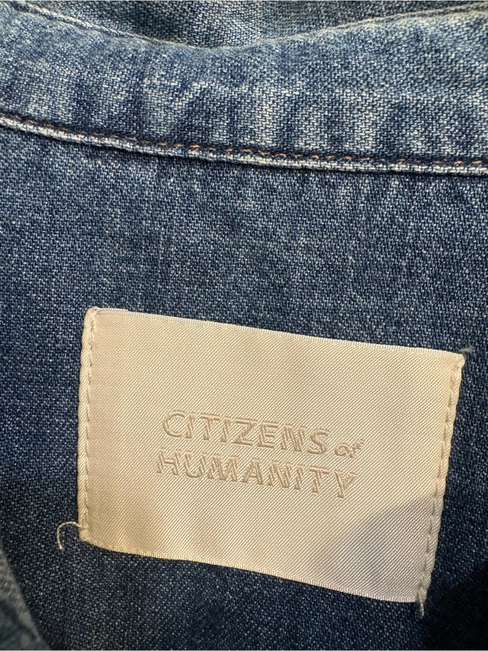 CoH Button-Front Crop Shirt - Blue - Picture 3 of 7
